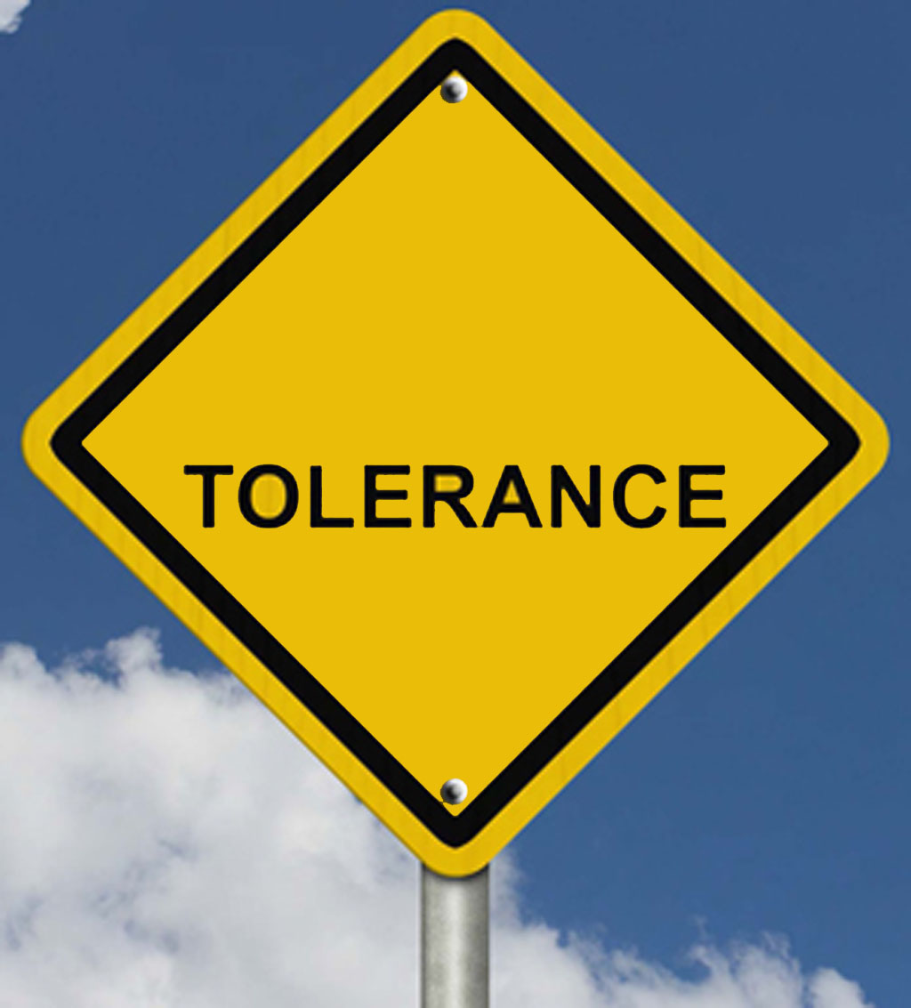 Tolerance road sign