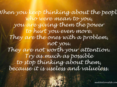 Don't think about mean people