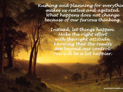 Let things happen