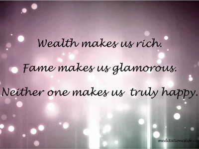 Money Fame Happiness