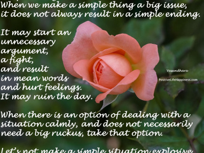 Simple Things should not be made Difficult