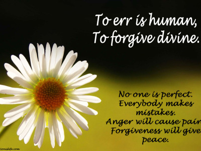 To forgive is divine