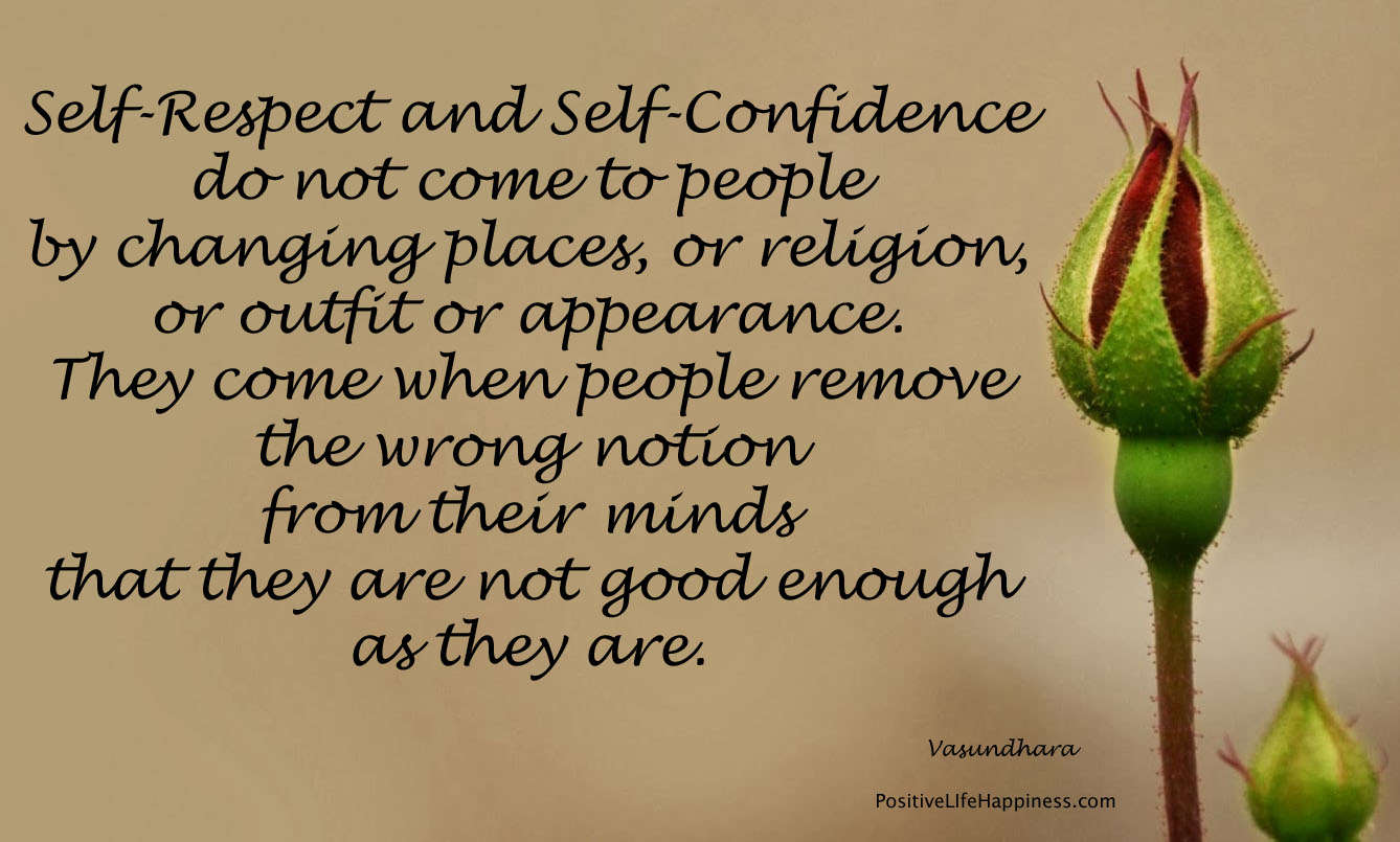 How to gain self-respect and self-confidence