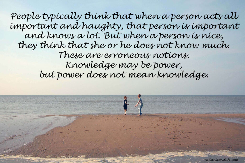 Power is not knowledge
