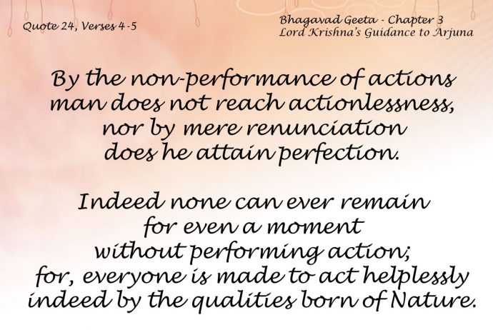 Bhagavad Geeta Chapter 3 Verses 4-5