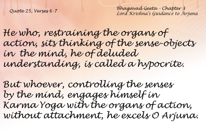 Bhagavad Geeta Chapter 3 Verses 6-7